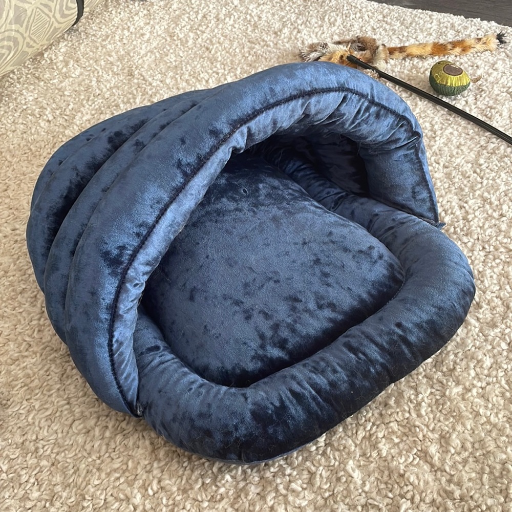 Blue Velvet Cat Cave